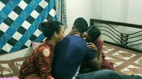 Indian sister in law shared her boyfriend with milf hot bhabhi !! Hot threesome sex with dirty audio