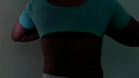 south india aunty removing bra and blouse for bath