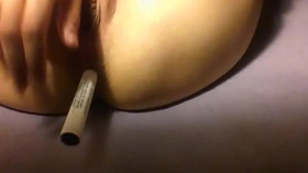 18teen babe fingering own pussy and anal