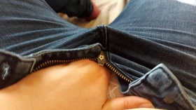 4K masturbation in jeans with orgasm
