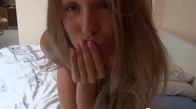 Barely legal girl fingering her beautiful young pussy