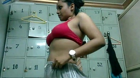 Horny Lily Indian Babe In Gym Working Out Naked