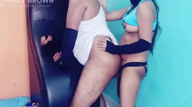 Fucked my fat indian husband with strap-on